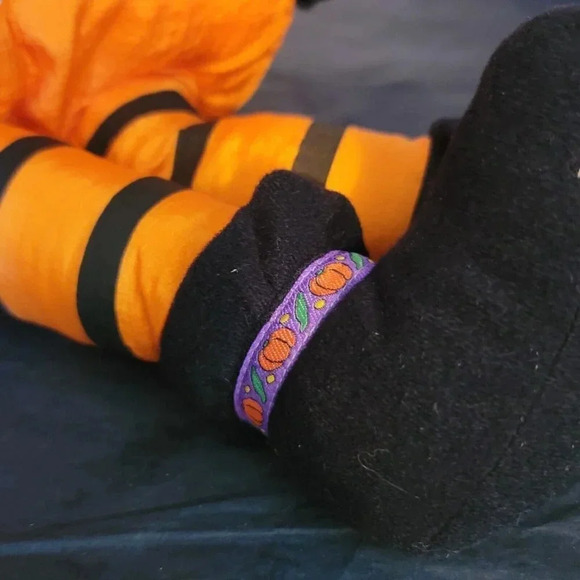 International Silver Co Vint 1994 Pumpkin Jackolantern Halloween Plush 25x17" - Picture 5 of 12